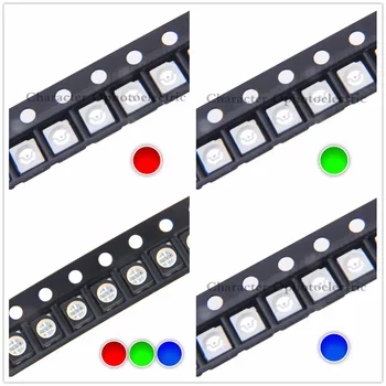 100 3528 1210 Fehér Meleg Fehér Piros BlueYellow Narancs, Zöld, Pink UV RGB szuper fényes LED chip, 20 ma led, SMT LED gyöngy lámpa
