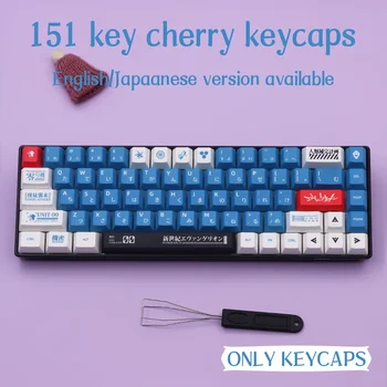 151 Kulcsok EVA 00 Keycaps Cseresznye Profil PBT FESTÉK-Sub Mechanikus Billentyűzet Kulcsot Kap az MX Kapcsoló 6.25 U 7U Szóköz 1.5 U Ctrl