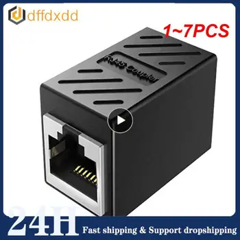 1~7DB RJ45 Női CAT6 Hálózati Ethernet LAN Csatlakozó Adapter Csatlakozó, Fekete/Sárga/Piros/Kék/Fehér