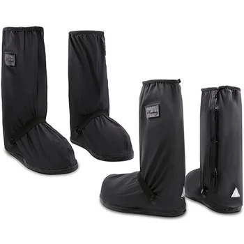 2 Pár Vízálló Cipő Kiterjed Fekete PVC Tükröző Lapok XXL Méret esőkabát, Hó, Eső Boot Kiterjed