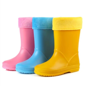 2023 Téli Gyerek Csizmát Fiúk Lányok Gumi Csizma Rózsaszín Sárga Gyerekek Szép Rainboots Víz Cipő Gyerekeknek