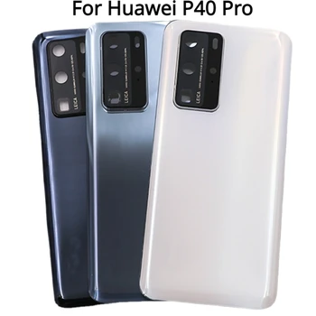 A Huawei P40 P40Pro Akkumulátor hátlap 3D-s Üveg Panel Hátsó Ajtót Huawei P40 Pro Lakások Esetében + Fényképezőgép Váz Objektívvel Cserélje ki