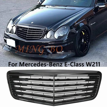 A Mercedes-Benz E-Osztály W211 2007-2009 CL Stílus Fekete/Ezüst/Fehér/Króm Első Verseny Rács