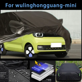 A wulinghongguang-mini Kültéri Védelem Teljes Autó Fedi hótakaró Napernyő, Vízálló Porálló Külső Autó tartozékok