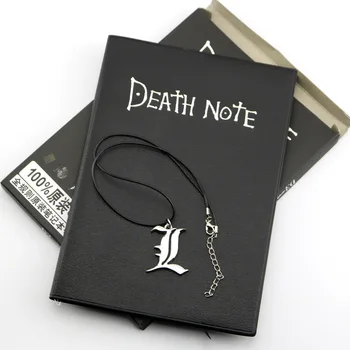 A5 Anime Death Note Notebook Meghatározott Bőr Napló Nyaklánc Toll Toll Animációs Művészet Írásban, Napló, Jegyzettömb