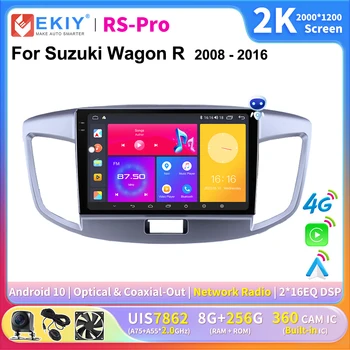 EKIY 2K Képernyő Autó Rádió Suzuki Wagon R 2008-2016 Android Auto Carplay Sztereó Autoradio DSP Navigációs 4G Wifi Magnó