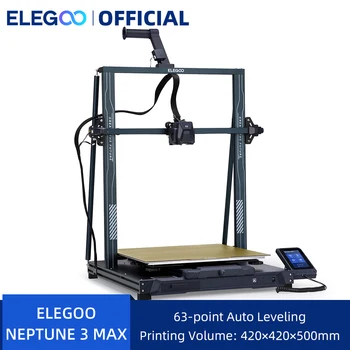 ELEGOO NEPTUNE 3 MAX FDM 3D-s Nyomtató Automatikus Szintező, 4.3 colos, Kapacitív, HD Érintőképernyős, Dual Metal Gear Extruder 420x420x500mm