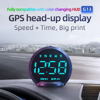 G13 Autós GPS HUD Jármű Head up Display, Digitális Sebességmérő Riasztó Emlékeztető Mérő Elektronika, Tartozékok Az Összes Autó