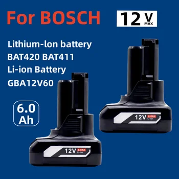 GBA12V60 6000mAh a Bosch 12V/10,8 V-os Li-ion Akkumulátor Csere BAT411 BAT420 GBA 12V Akkus Szerszámok a Bosch 12V-os Töltő
