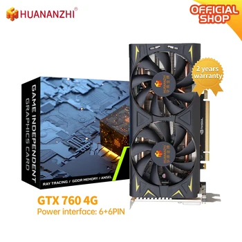 HUANANZHI GTX 760 4G Grafikus Kártyák 256Bit GDDR5, HDMI-Kompatibilis VGA, DVI GPU GTX760 videokártya