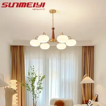 Modern Minimalista Tejszerű, Fehér Üveg Csillár Étkező, Hálószoba, Nappali, Dekoráció Csillár E27 LED Lámpatest
