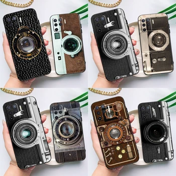 Retro Fényképezőgép Vintage Esetben Az OPPO A17 A57 A77 A78 A15 A16 A52 A72 A76 A96 A74 A94 A5, A9 A31 A93 A54S A53S A57S