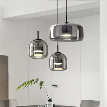 Skandináv minimalista csillár Kreatív Üveg Lámpa Hálószoba, Nappali Étterem Tanulmány Fény Hotel Bár-Kávézó LED Lámpatest, Világítástechnika