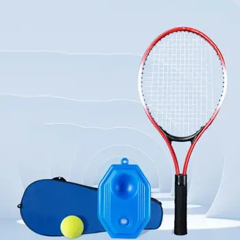 Sokk Elnyelő Tenisz Ütő Szett Gyerekeknek Hordozható Egyetlen Tenisz Edző Pótlék együtt hordtáska 23inch Tenisz Teniszütők Készlet