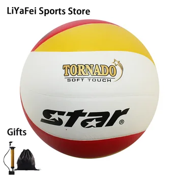 VB4035-34 Csillagos 5-ös Méretű Volleyballs Soft Touch Kiváló minőségű Kültéri Fedett Strand Labdák Felnőtt Ifjúsági Képzés Röplabda Meccs