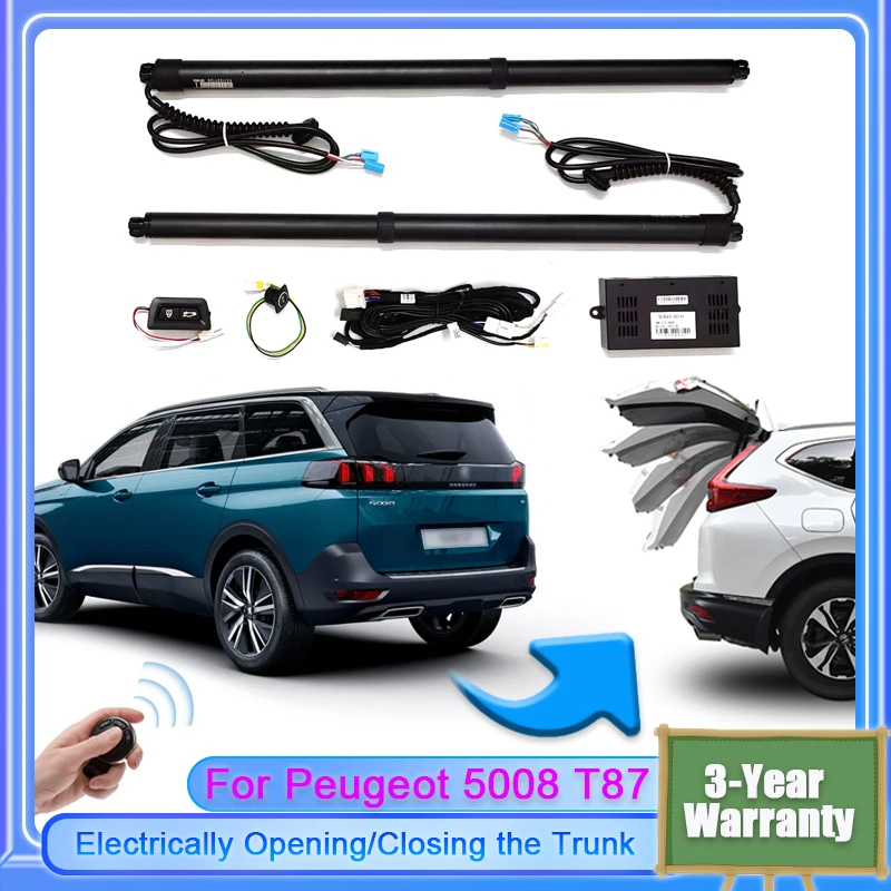 A Peugeot 5008 T87 2017~2024 Jármű Elektromos Csomagtérajtó Emelje fel a Csomagtartót Intelligens Nyitási hátsó kapu Puha Közel Autó Ajtó