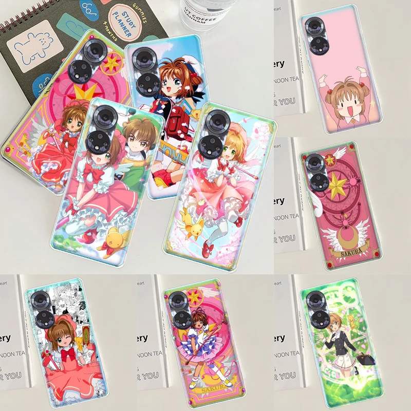 Card Captor Sakura Anime Telefon Esetében A Huawei O Okos Z 2021 Y5 Y6 Y7 Y9 Megtiszteltetés, 50 20 Pro 10i 9 Lite 9X 8A 8, 8X 7S 7X 7A Borító