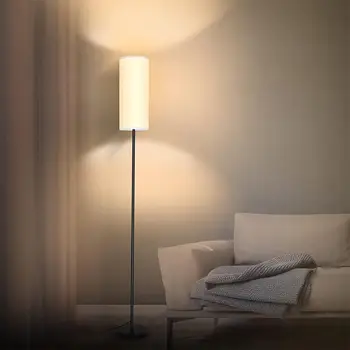 Állólámpa, LED Szabályozható Sarokban állólámpa Hálószoba, Nappali Rom Dekoráció 9W E27 Izzó Vászon Lámpaernyő Hálószoba, Nappali, Iroda