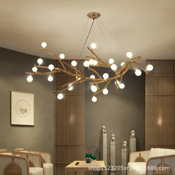 Északi Tervező Nappali Ág Csillár Kreatív Módon, Asztali Lámpa Dekoráció Otthon Világítás Gyanta Agancs Csillár