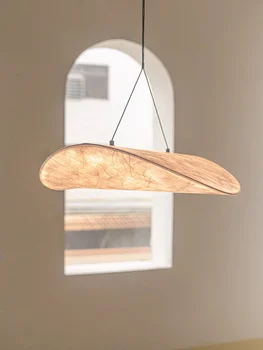 Északi Wabi Sabi Selyem LED Nappali Hálószoba Otthon Dekoráció Étkező Csillár Padláson Lógott, Led Lámpa, Lámpatestek